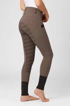 Horze Women's High Waist Silicone Full Seat Breeches With Phone Pocket -Equestrian Clothing Shop cp3591 ig 02