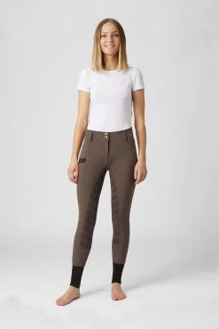 Horze Women's High Waist Silicone Full Seat Breeches With Phone Pocket -Equestrian Clothing Shop cp3591 ig 03