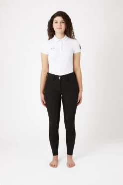 Horze Women's High Waist Softshell Thermo Breeches With Crystals -Equestrian Clothing Shop cp3592 bl 03