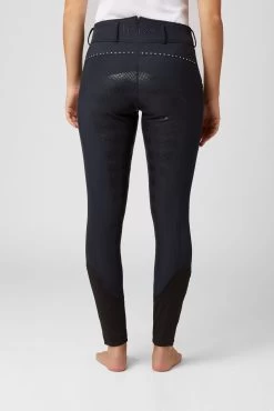 Horze Women's High Waist Softshell Thermo Breeches With Crystals -Equestrian Clothing Shop cp3592 db 04