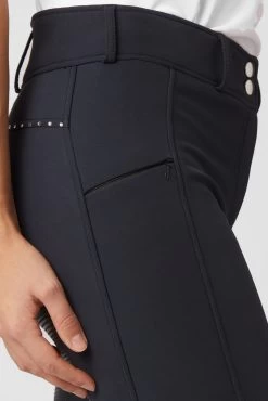 Horze Women's High Waist Softshell Thermo Breeches With Crystals -Equestrian Clothing Shop cp3592 db 05